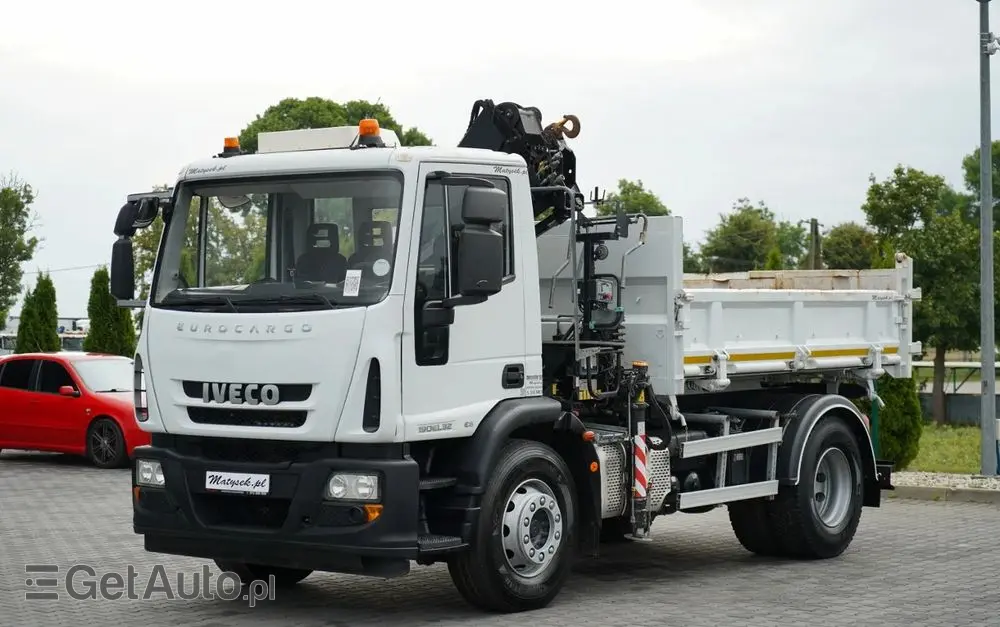 IVECO EUROCARGO 190EL32  / Wywrotka + HDS / HYDROBURTA / BORDMATIC / 3 STRONNY KIPPER - 3.5 M / EURO 6 