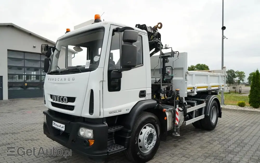 IVECO EUROCARGO 190EL32  / Wywrotka + HDS / HYDROBURTA / BORDMATIC / 3 STRONNY KIPPER - 3.5 M / EURO 6 