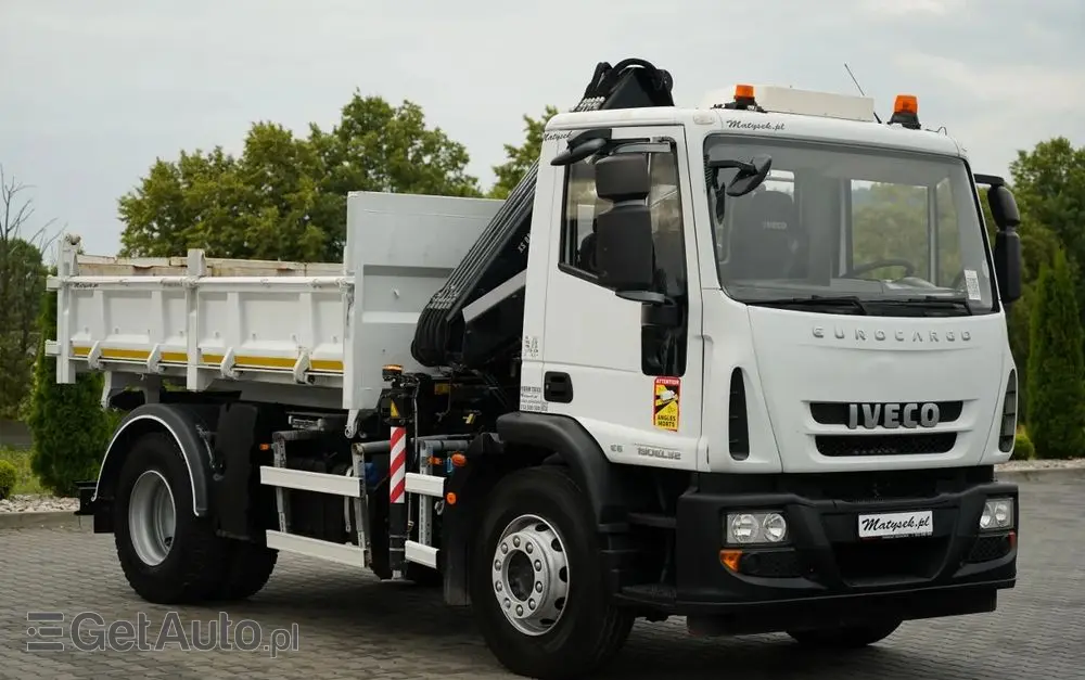 IVECO EUROCARGO 190EL32  / Wywrotka + HDS / HYDROBURTA / BORDMATIC / 3 STRONNY KIPPER - 3.5 M / EURO 6 