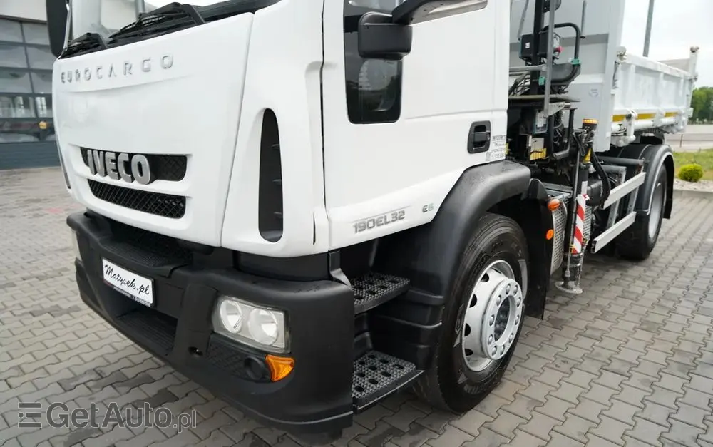 IVECO EUROCARGO 190EL32  / Wywrotka + HDS / HYDROBURTA / BORDMATIC / 3 STRONNY KIPPER - 3.5 M / EURO 6 
