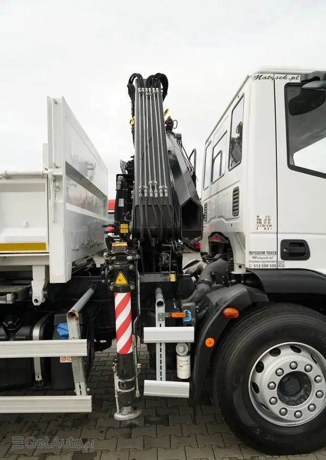 IVECO EUROCARGO 190EL32  / Wywrotka + HDS / HYDROBURTA / BORDMATIC / 3 STRONNY KIPPER - 3.5 M / EURO 6 