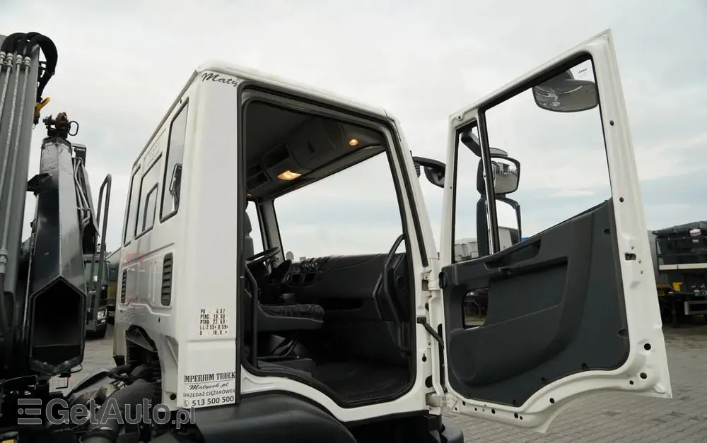IVECO EUROCARGO 190EL32  / Wywrotka + HDS / HYDROBURTA / BORDMATIC / 3 STRONNY KIPPER - 3.5 M / EURO 6 