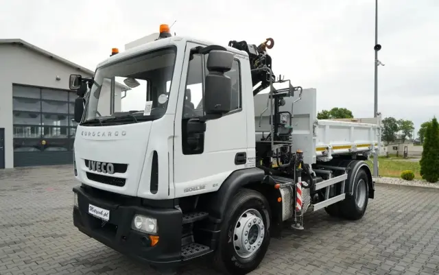 IVECO EUROCARGO 190EL32  / Wywrotka + HDS / HYDROBURTA / BORDMATIC / 3 STRONNY KIPPER - 3.5 M / EURO 6 