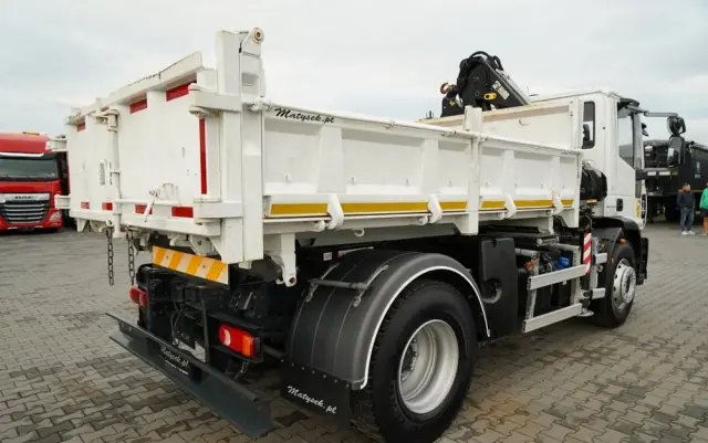 IVECO EUROCARGO 190EL32  / Wywrotka + HDS / HYDROBURTA / BORDMATIC / 3 STRONNY KIPPER - 3.5 M / EURO 6 