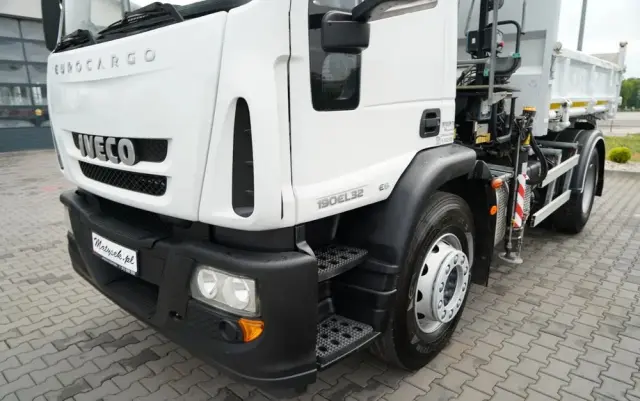 IVECO EUROCARGO 190EL32  / Wywrotka + HDS / HYDROBURTA / BORDMATIC / 3 STRONNY KIPPER - 3.5 M / EURO 6 