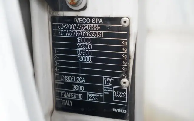 IVECO EUROCARGO 190EL32  / Wywrotka + HDS / HYDROBURTA / BORDMATIC / 3 STRONNY KIPPER - 3.5 M / EURO 6 