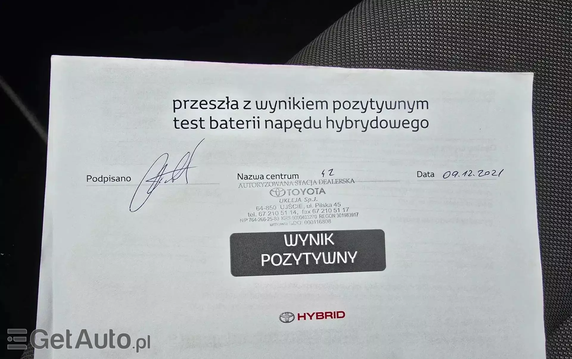 TOYOTA Corolla 1.8 (122 KM) Hybrid CVT