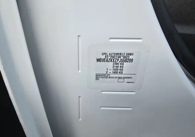 OPEL COMBO EV Faktura Vat 23% 