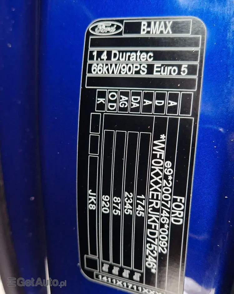 FORD B-MAX 1.4 SYNC Edition