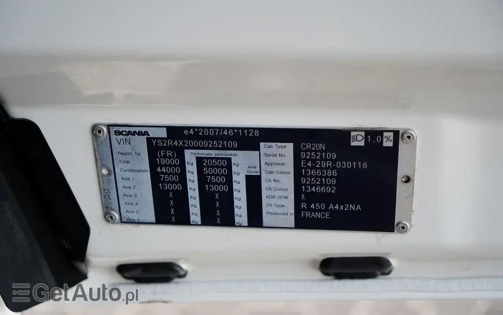 SCANIA R 450 / RETARDER / HYDRAULIKA / KLIMATYZACJA POSTOJOWA / OPONY 100% 