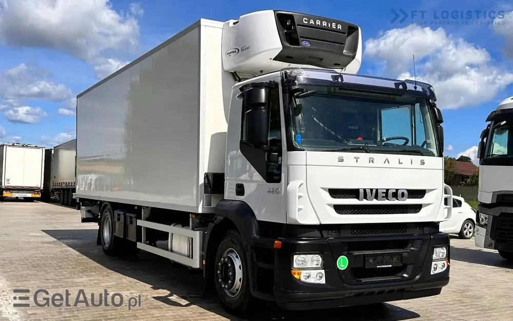 IVECO STRALIS 420 / Chłodnia / Carrier Supra 950 / 19 palet / Winda / Opony 80% 