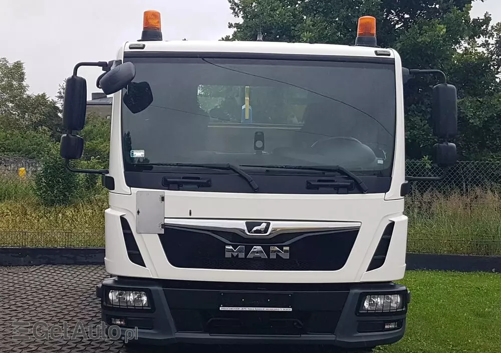 MAN TGL 12.220 HAKOWIEC SKIBICKI 4x2 KLIMA HAKOWIEC DO KONTENERÓW MANUAL 12T POD KONTENERY 