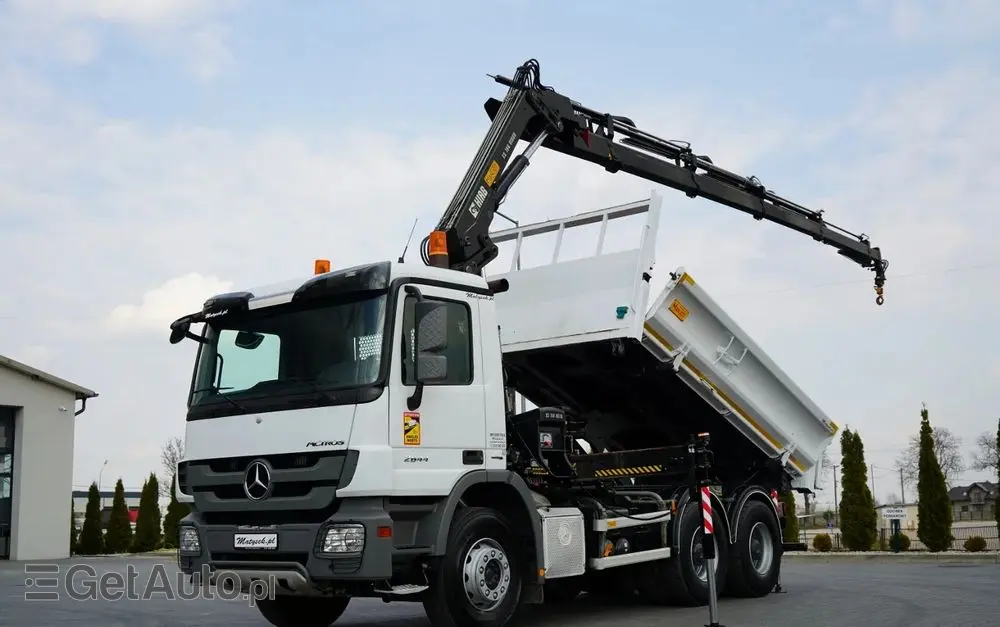 MERCEDES-BENZ ACTROS  2644 / 6X4 / WYWROTKA / 2X HYDROBURTA  / + HDS HIAB 166 ES-5  / PILOT /  ROTATOR / EPS + SPRZĘGŁO / EURO 5 
