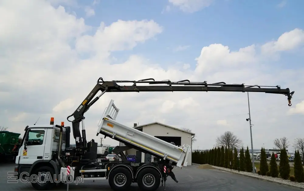 MERCEDES-BENZ ACTROS  2644 / 6X4 / WYWROTKA / 2X HYDROBURTA  / + HDS HIAB 166 ES-5  / PILOT /  ROTATOR / EPS + SPRZĘGŁO / EURO 5 