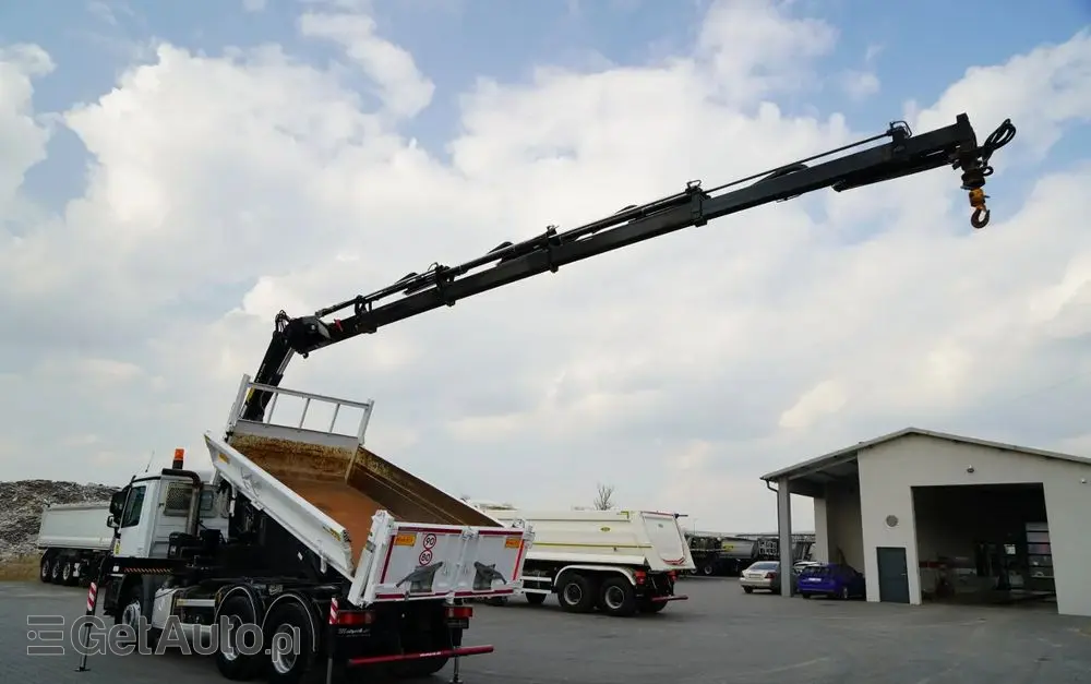 MERCEDES-BENZ ACTROS  2644 / 6X4 / WYWROTKA / 2X HYDROBURTA  / + HDS HIAB 166 ES-5  / PILOT /  ROTATOR / EPS + SPRZĘGŁO / EURO 5 