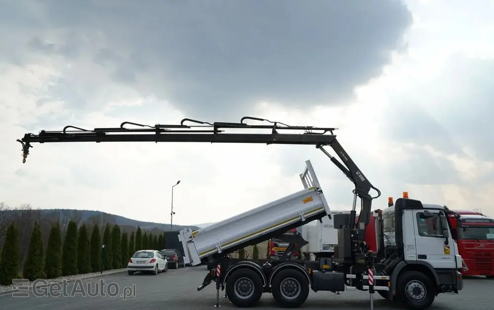 MERCEDES-BENZ ACTROS  2644 / 6X4 / WYWROTKA / 2X HYDROBURTA  / + HDS HIAB 166 ES-5  / PILOT /  ROTATOR / EPS + SPRZĘGŁO / EURO 5 