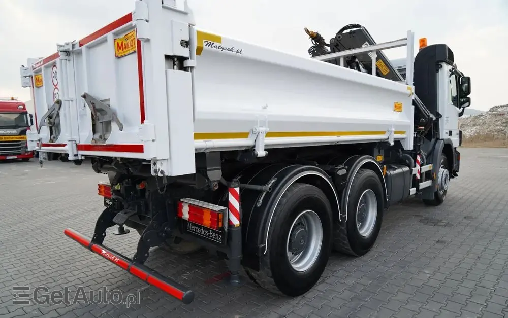 MERCEDES-BENZ ACTROS  2644 / 6X4 / WYWROTKA / 2X HYDROBURTA  / + HDS HIAB 166 ES-5  / PILOT /  ROTATOR / EPS + SPRZĘGŁO / EURO 5 