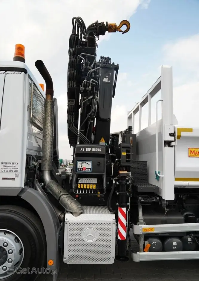 MERCEDES-BENZ ACTROS  2644 / 6X4 / WYWROTKA / 2X HYDROBURTA  / + HDS HIAB 166 ES-5  / PILOT /  ROTATOR / EPS + SPRZĘGŁO / EURO 5 