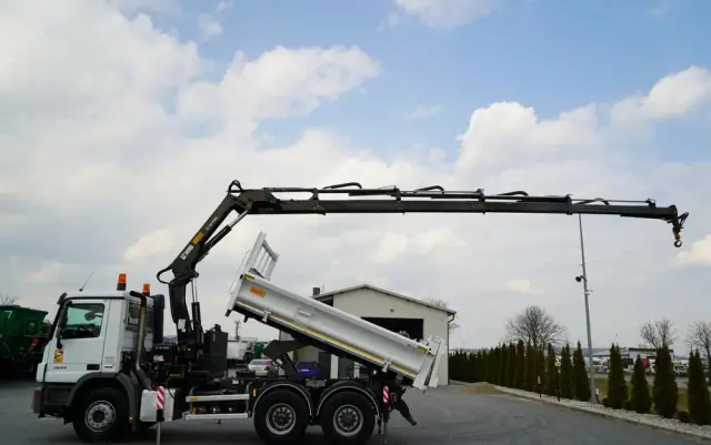 MERCEDES-BENZ ACTROS  2644 / 6X4 / WYWROTKA / 2X HYDROBURTA  / + HDS HIAB 166 ES-5  / PILOT /  ROTATOR / EPS + SPRZĘGŁO / EURO 5 