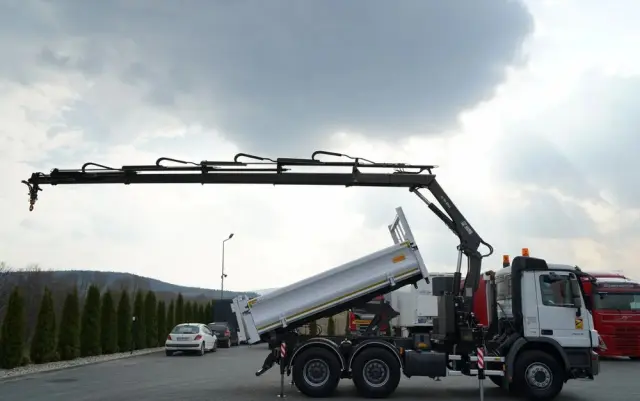 MERCEDES-BENZ ACTROS  2644 / 6X4 / WYWROTKA / 2X HYDROBURTA  / + HDS HIAB 166 ES-5  / PILOT /  ROTATOR / EPS + SPRZĘGŁO / EURO 5 