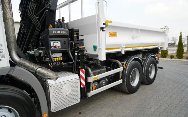 MERCEDES-BENZ ACTROS  2644 / 6X4 / WYWROTKA / 2X HYDROBURTA  / + HDS HIAB 166 ES-5  / PILOT /  ROTATOR / EPS + SPRZĘGŁO / EURO 5 