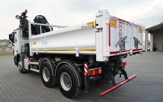 MERCEDES-BENZ ACTROS  2644 / 6X4 / WYWROTKA / 2X HYDROBURTA  / + HDS HIAB 166 ES-5  / PILOT /  ROTATOR / EPS + SPRZĘGŁO / EURO 5 