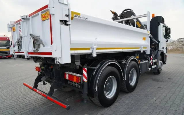 MERCEDES-BENZ ACTROS  2644 / 6X4 / WYWROTKA / 2X HYDROBURTA  / + HDS HIAB 166 ES-5  / PILOT /  ROTATOR / EPS + SPRZĘGŁO / EURO 5 