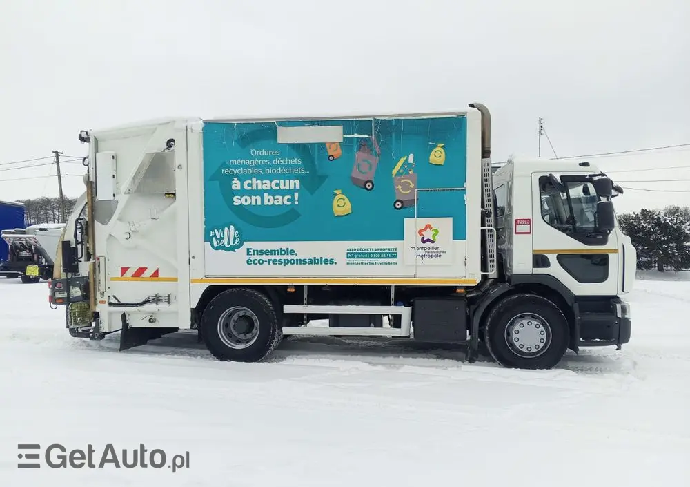 RENAULT Renault Śmieciarka EURO 6 Renault D19/ Mały przebieg i udokumentowany 