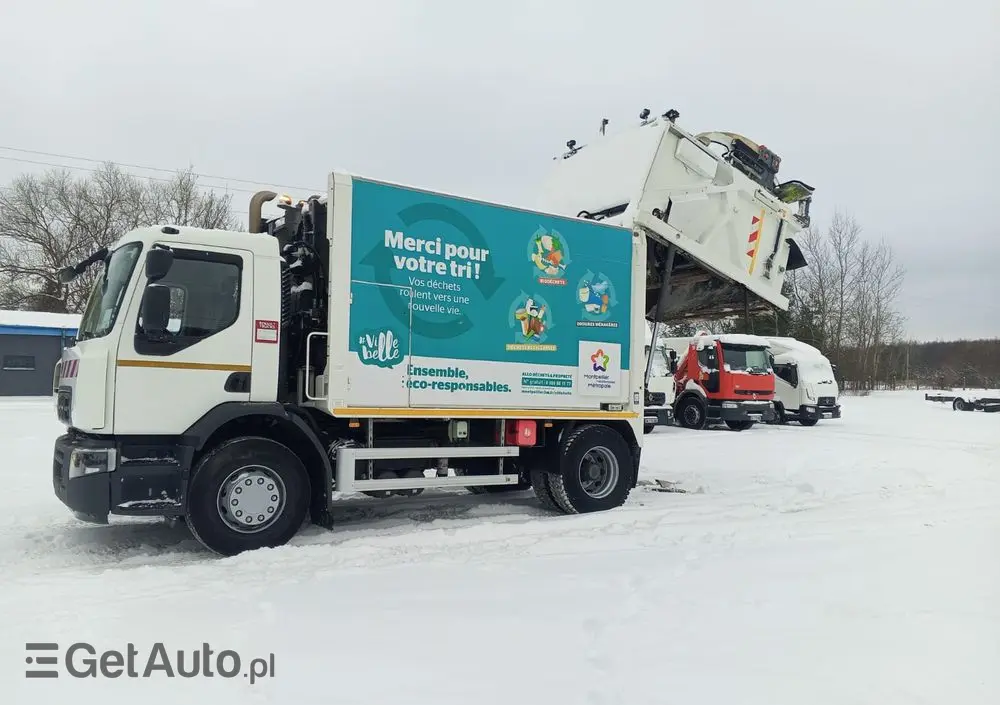 RENAULT Renault Śmieciarka EURO 6 Renault D19/ Mały przebieg i udokumentowany 