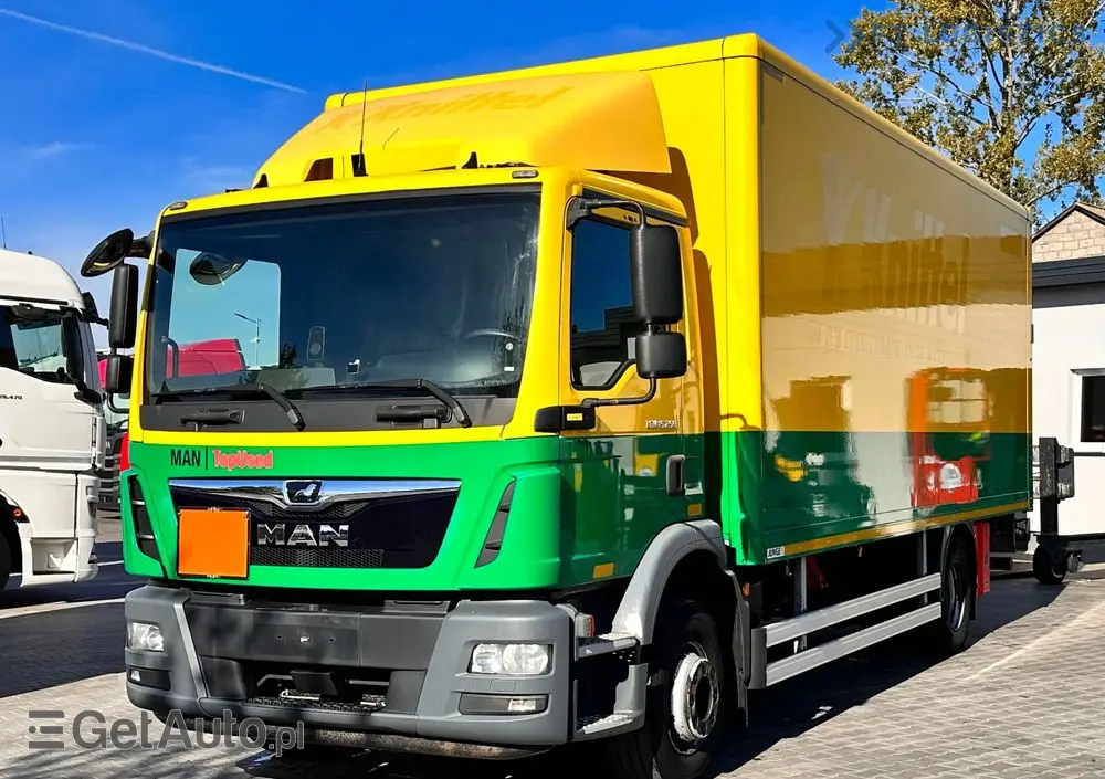 MAN MAN TGM 15.250 4X2 / KONTENER - 16X PALETA / WINDA / OPONY 80% / STAN IDEALNY 