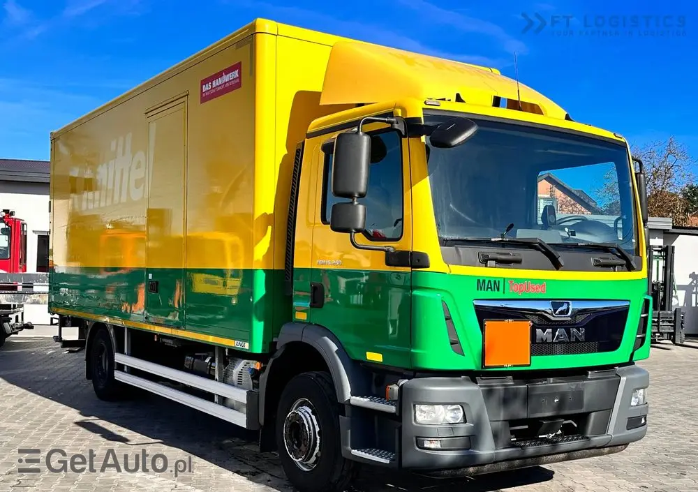 MAN MAN TGM 15.250 4X2 / KONTENER - 16X PALETA / WINDA / OPONY 80% / STAN IDEALNY 