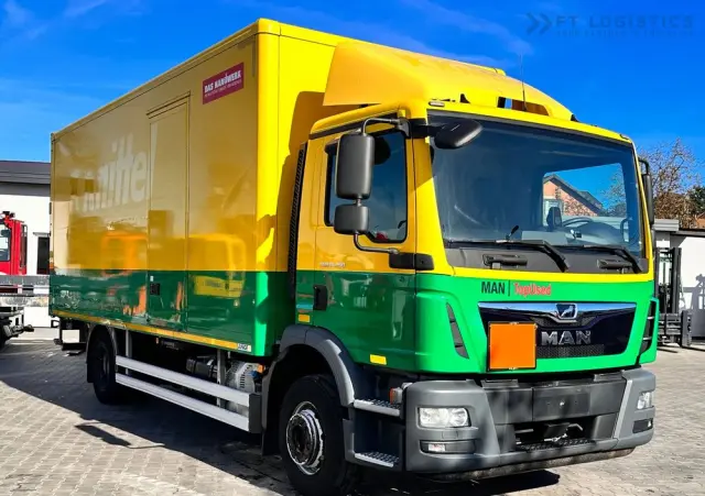 MAN MAN TGM 15.250 4X2 / KONTENER - 16X PALETA / WINDA / OPONY 80% / STAN IDEALNY 