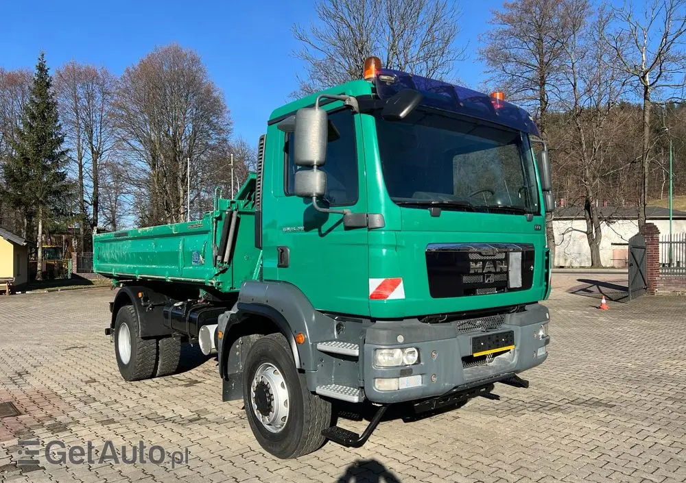 MAN 18.290 TGM wywrotka 3-str. MEILLER, 10 TON, MANUAL, 4x4! 