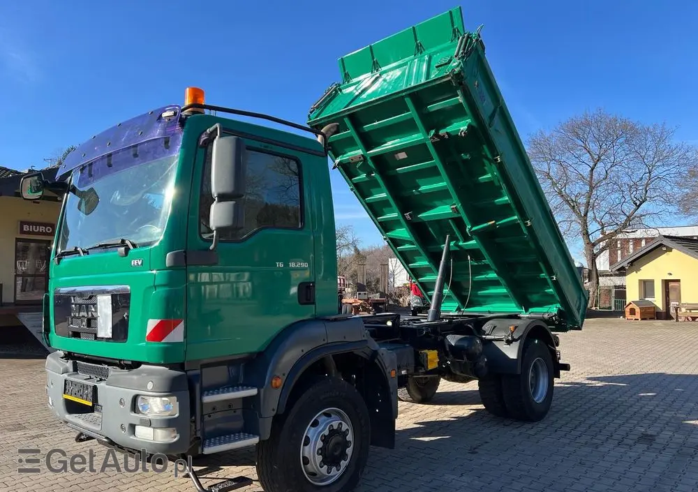 MAN 18.290 TGM wywrotka 3-str. MEILLER, 10 TON, MANUAL, 4x4! 