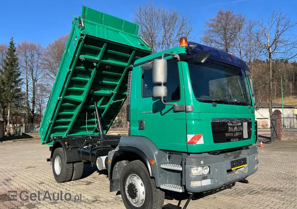 MAN 18.290 TGM wywrotka 3-str. MEILLER, 10 TON, MANUAL, 4x4! 