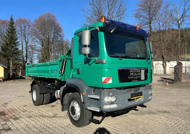MAN 18.290 TGM wywrotka 3-str. MEILLER, 10 TON, MANUAL, 4x4! 