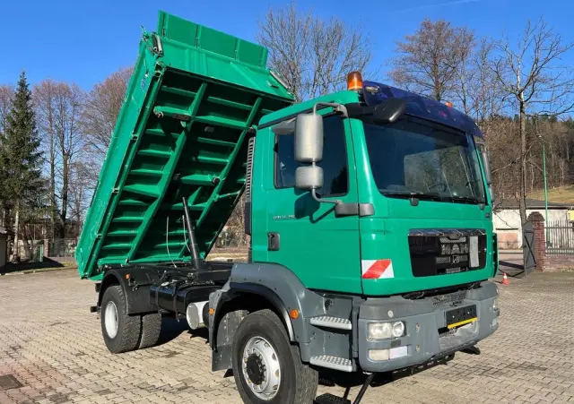 MAN 18.290 TGM wywrotka 3-str. MEILLER, 10 TON, MANUAL, 4x4! 