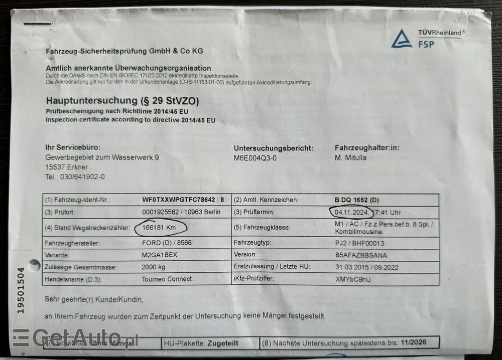 FORD Tourneo Connect 1.0 EcoBoost Start-Stop Trend