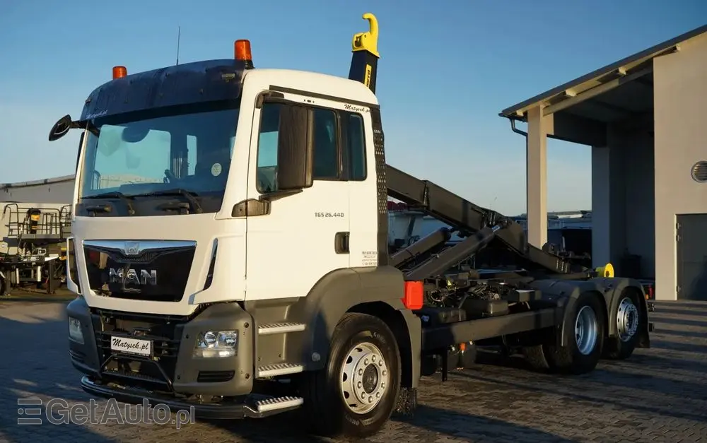 MAN TGS 26.440 / HAKOWIEC / MARREL AL TAM 20U  / 20 T / 6x2 / OŚ SKRĘTNA PODNOSZONA / OPONY 100% / EURO 6 