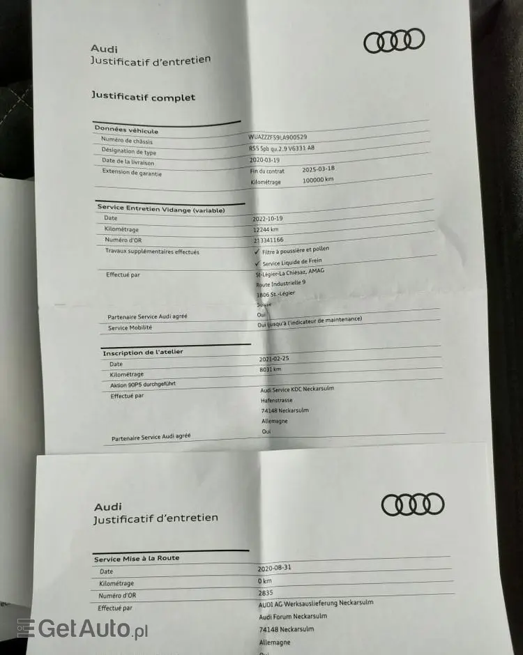 AUDI RS5 Sportback 2.9 TFSI Quattro Tiptronic