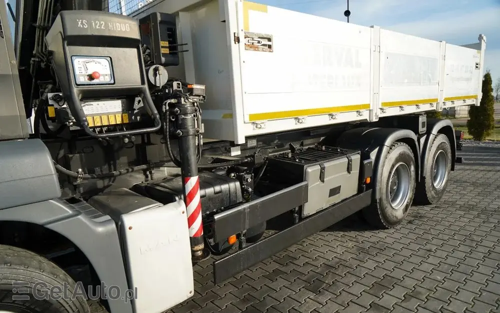 MAN TGS 33.360 / 6x4 / WYWROTKA TYLNOZSYPOWA 5,8 M + HDS HIAB XS 122 / STEROWANIE RADIOWE / HDS ZA KABINĄ / EURO 5 / MANUAL 