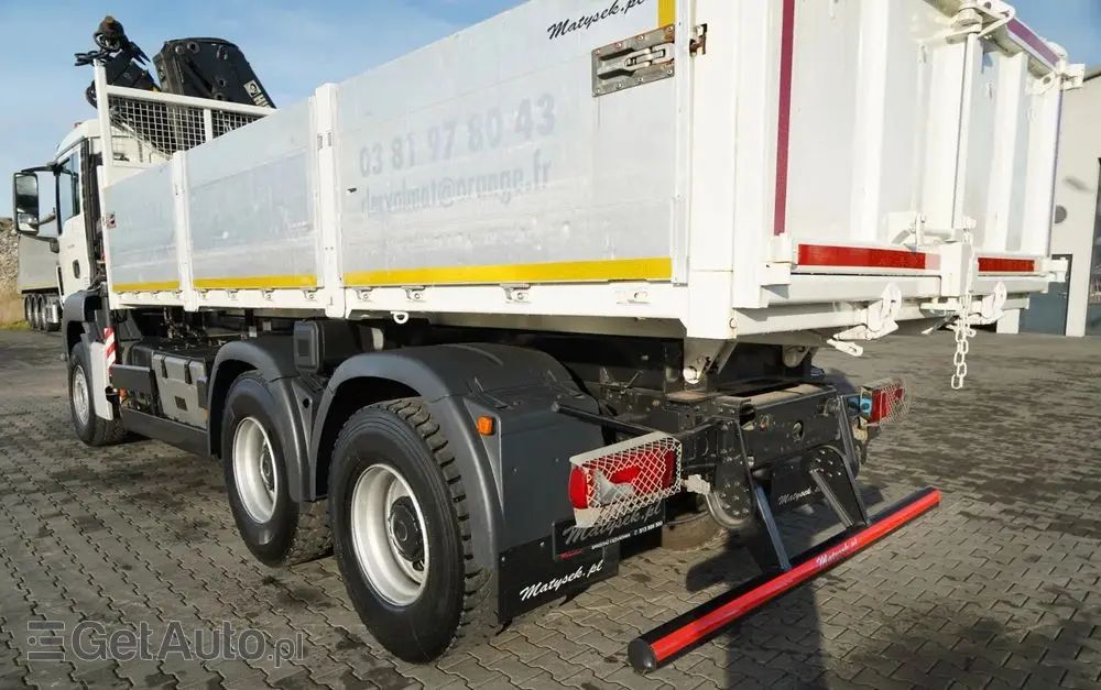MAN TGS 33.360 / 6x4 / WYWROTKA TYLNOZSYPOWA 5,8 M + HDS HIAB XS 122 / STEROWANIE RADIOWE / HDS ZA KABINĄ / EURO 5 / MANUAL 