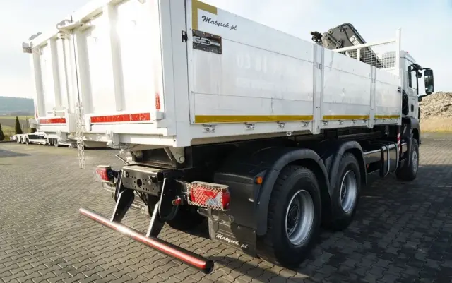 MAN TGS 33.360 / 6x4 / WYWROTKA TYLNOZSYPOWA 5,8 M + HDS HIAB XS 122 / STEROWANIE RADIOWE / HDS ZA KABINĄ / EURO 5 / MANUAL 
