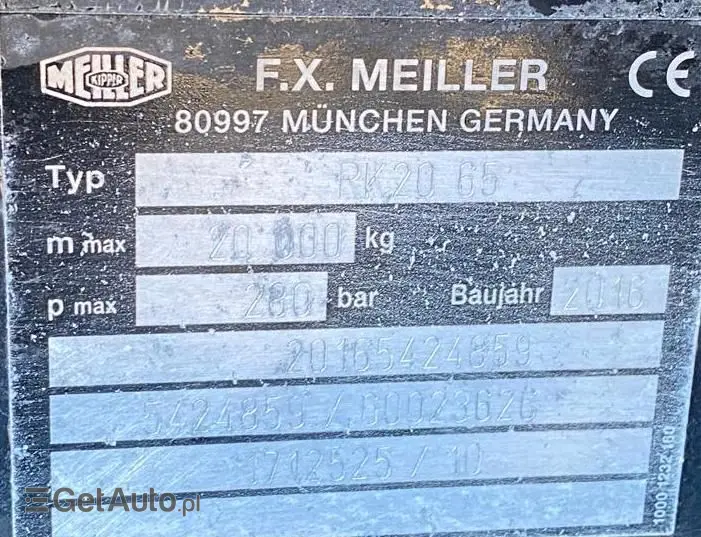 MAN 26.440 TGX hakowiec, 6x2, MEILLER, pilot, 306 t.km. 