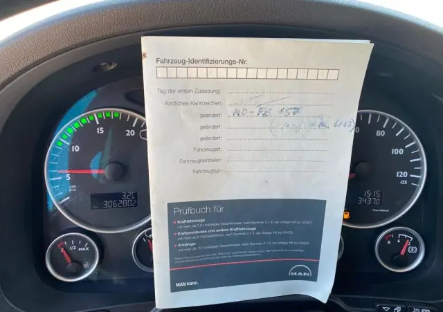 MAN 26.440 TGX hakowiec, 6x2, MEILLER, pilot, 306 t.km. 