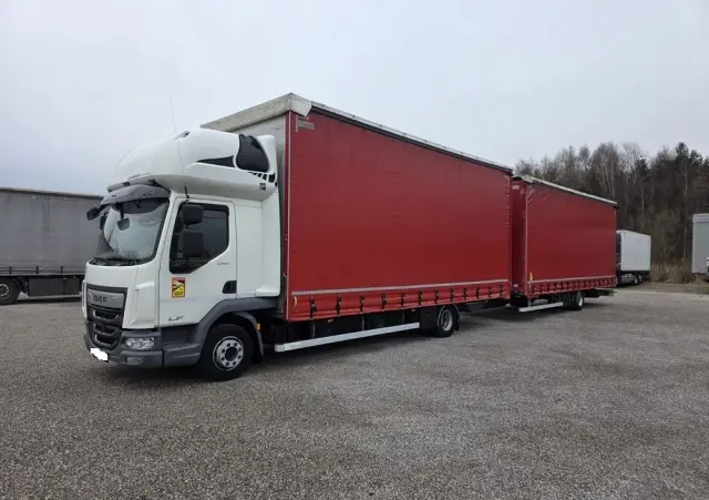 DAF LF 12/260 ZESTAW TANDEM  PRZEJAZDOWY 120m2 SALON PL. 