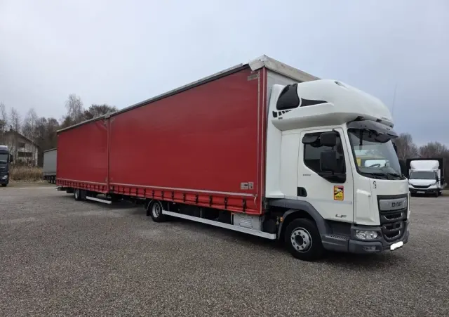DAF LF 12/260 ZESTAW TANDEM  PRZEJAZDOWY 120m2 SALON PL. 