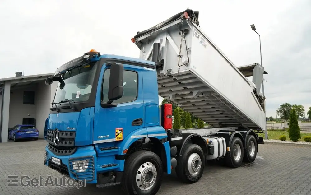 MERCEDES-BENZ AROCS 3243 / 8x4 / WYWROTKA 20m3 / TYLNOZSYP / EURO 6 / OPONY 100 % / ŁADOWNOŚĆ: 19,500 KG / HYDROKLAPA 