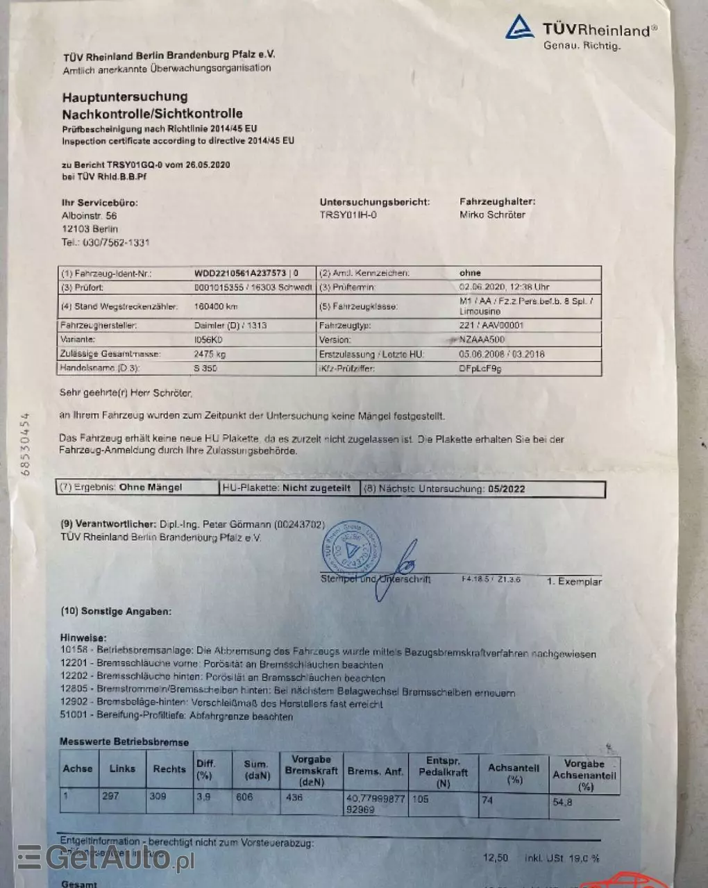 MERCEDES-BENZ Klasa S 