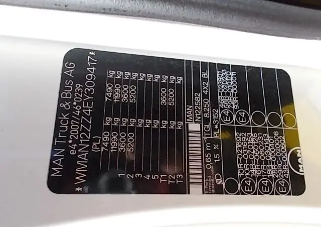 MAN TGL 8.250 EURO 6 